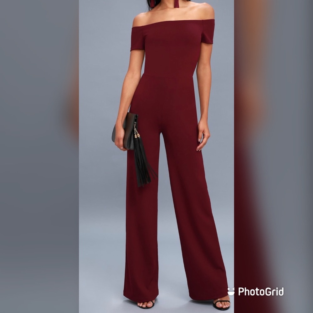 Lulus Alleyoop Off the Shoulder Jumpsuit